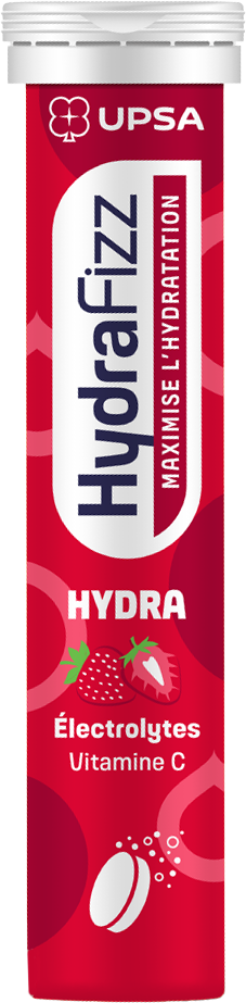 Electroliti cu aroma de capsuni Hydrafizz Hydra, 16 comprimate efervescente, Upsa