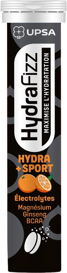 Electroliti cu aroma de portocale Hydrafizz Hydra +Sport, 16 comprimate efervescente, Upsa