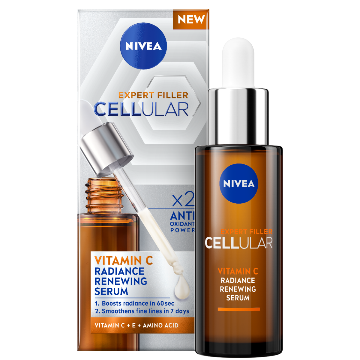 Ser facial cu Vitamina C Cellular Expert Filler, 30ml, Nivea