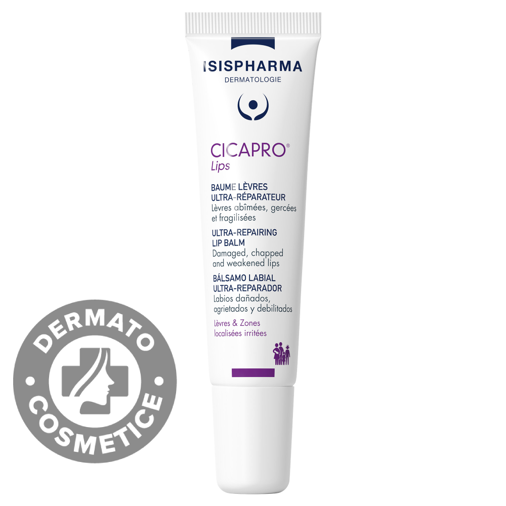 Balsam reparator intensiv pentru buze Cicapro Lips, 15ml, Isis Pharma
