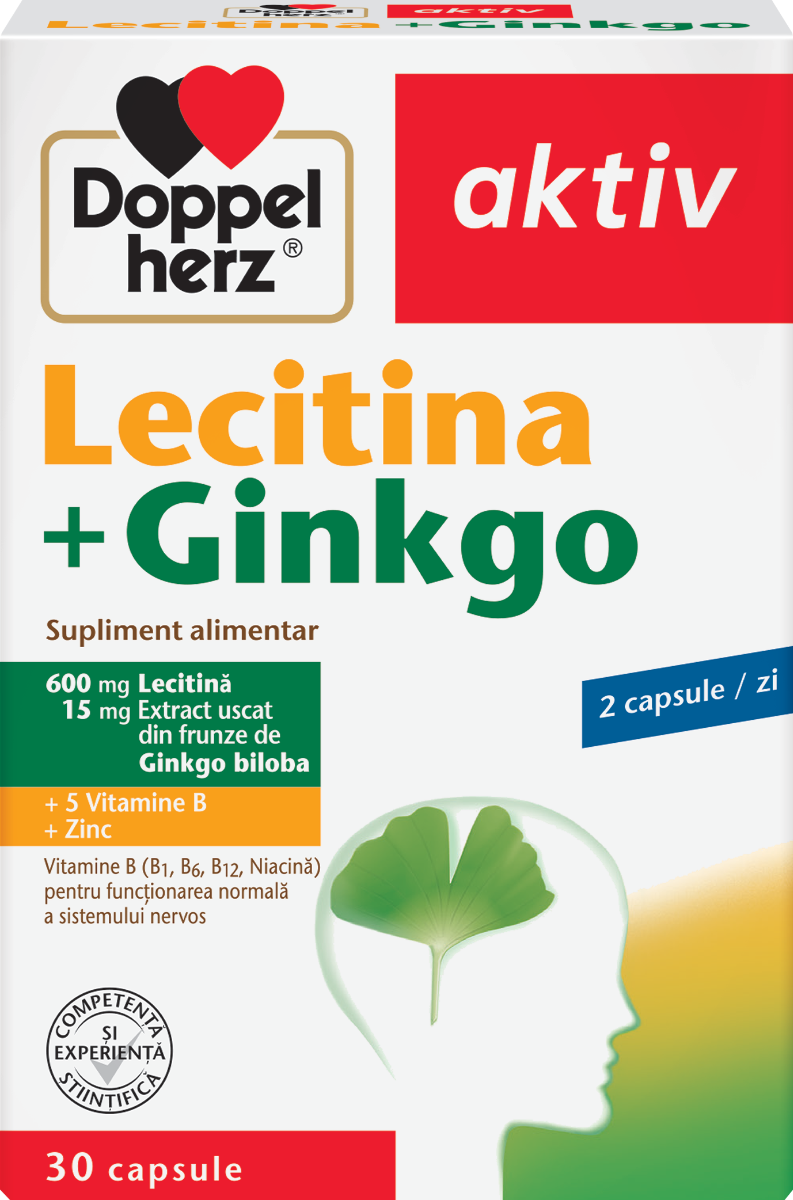 Lecitina + Ginkgo, 30 capsule, Doppelherz
