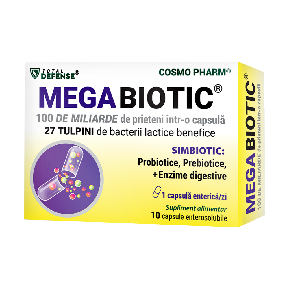 Megabiotic, 10 capsule enterosolubile, Cosmopharm