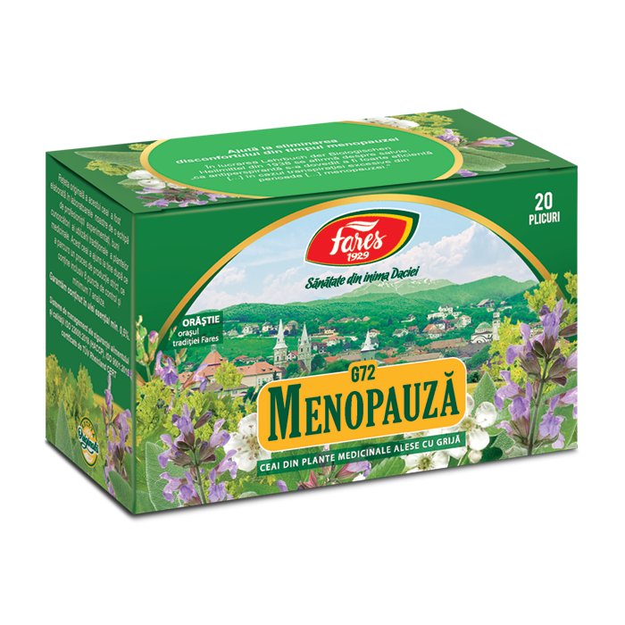 Ceai Menopauza G72, 20 plicuri, Fares