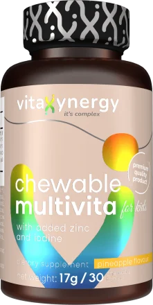 Multivitamine masticabile pentru copii, 30 tablete, Vitaxynergy