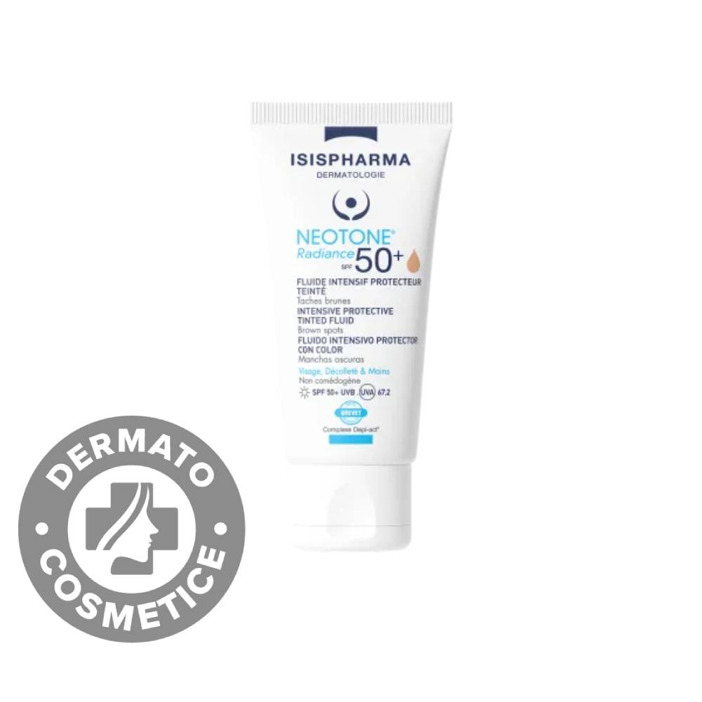Crema cu protectie solara SPF50+ Medium Neotone Radiance, 30ml, Isis Pharma