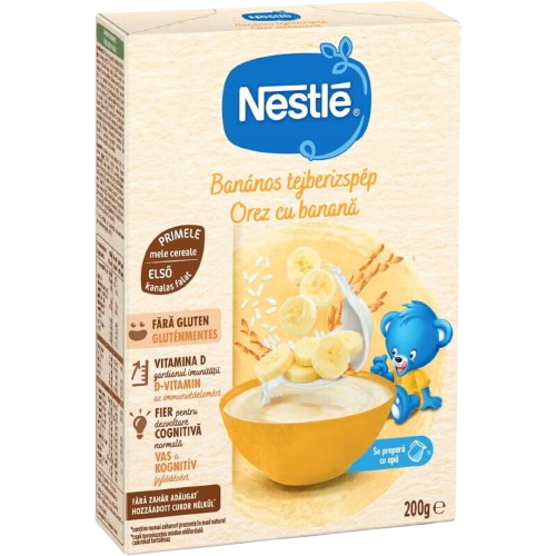 Cereale cu lapte si banana, 200g, de la 6 luni, Nestle