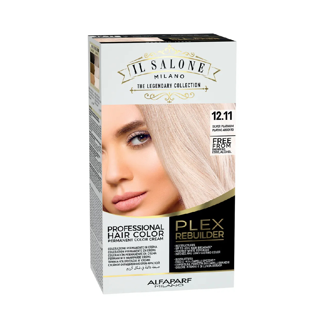 Vopsea permanenta Plex Rebuilder Nr. 12.11 Silver Platinum, 100ml, Il Salone Milano
