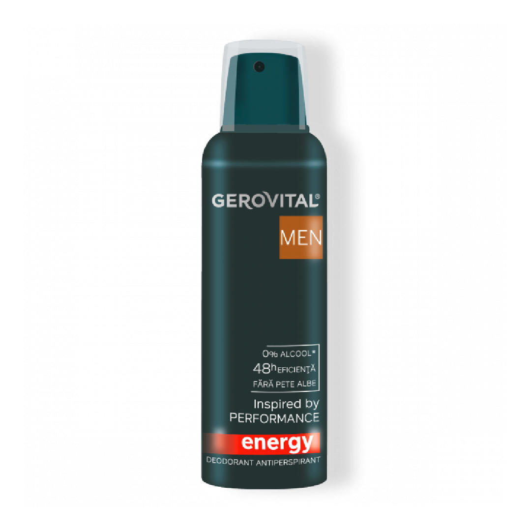 Deodorant antiperspirant pentru barbati Energy, 150ml, Gerovital