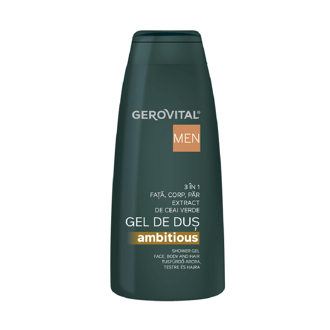 Gel de dus pentru barbati 3 in 1 Ambitious, 400ml, Gerovital