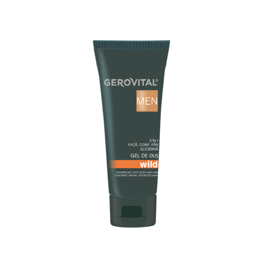 Gel de dus pentru barbati 3 in 1 Wild, 100ml, Gerovital