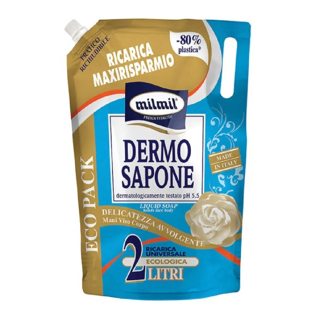 Sapun lichid rezerva Dermo, 2000ml, Mil Mil