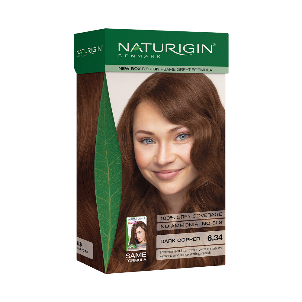 Vopsea de par Dark Copper 6.34, 115ml, Naturigin