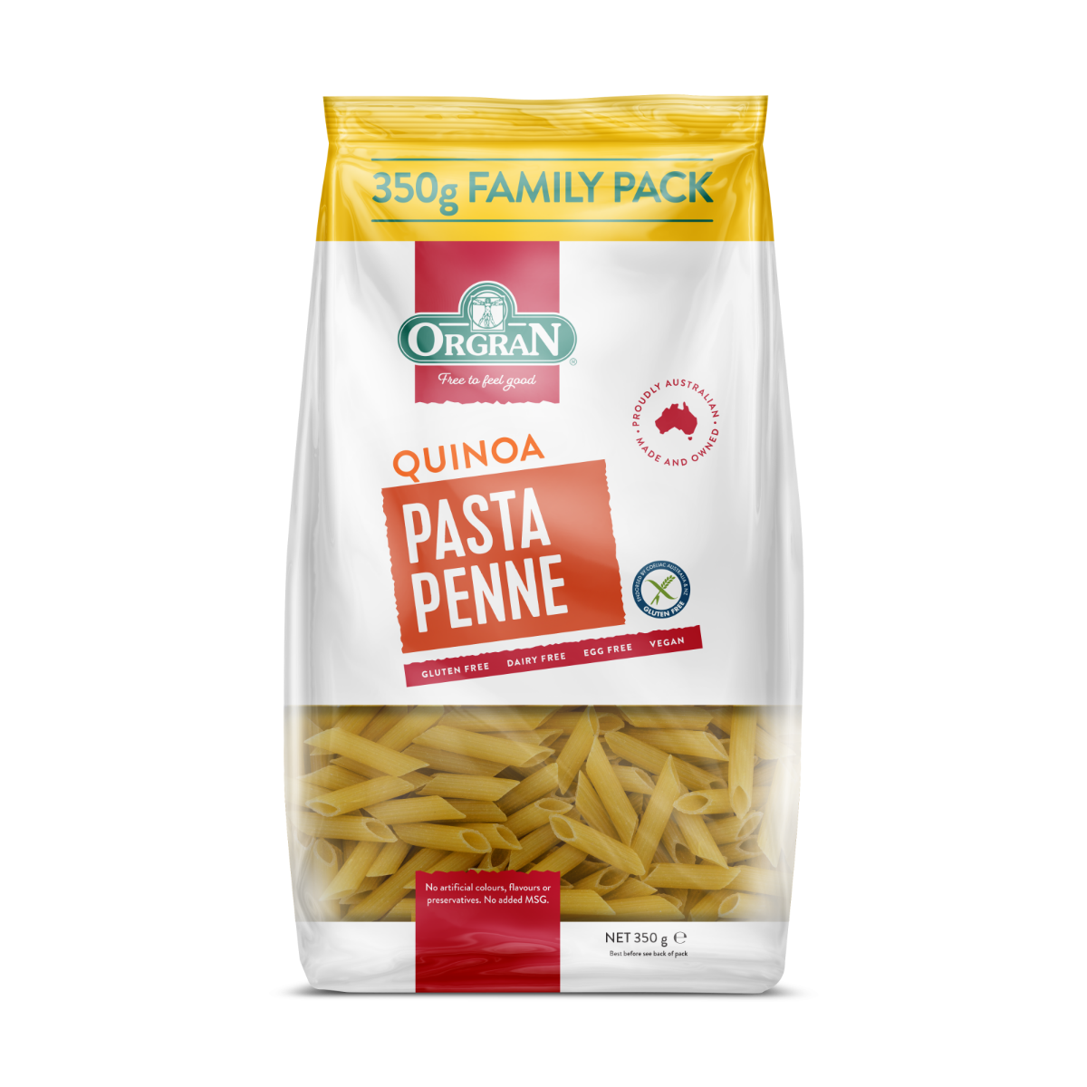 Paste penne din quinoa, 350g, Orgran