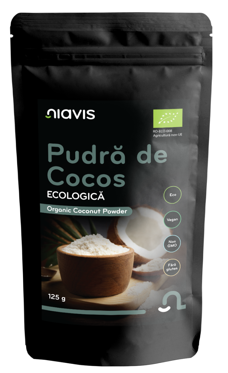 Pudra de cocos ecologica, 125g, Niavis