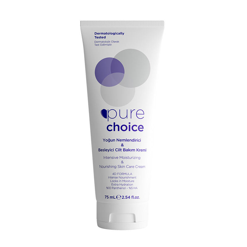 Crema de fata vegana intens hidratanta si hranitoare cu Acid Hialuronic 4D 5% si Pantenol 10%, 75ml, Pure Choice