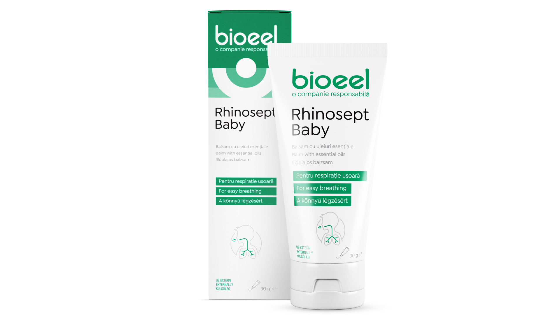 Rhinosept Baby balsam cu uleiuri esentiale, 30g, Bioeel