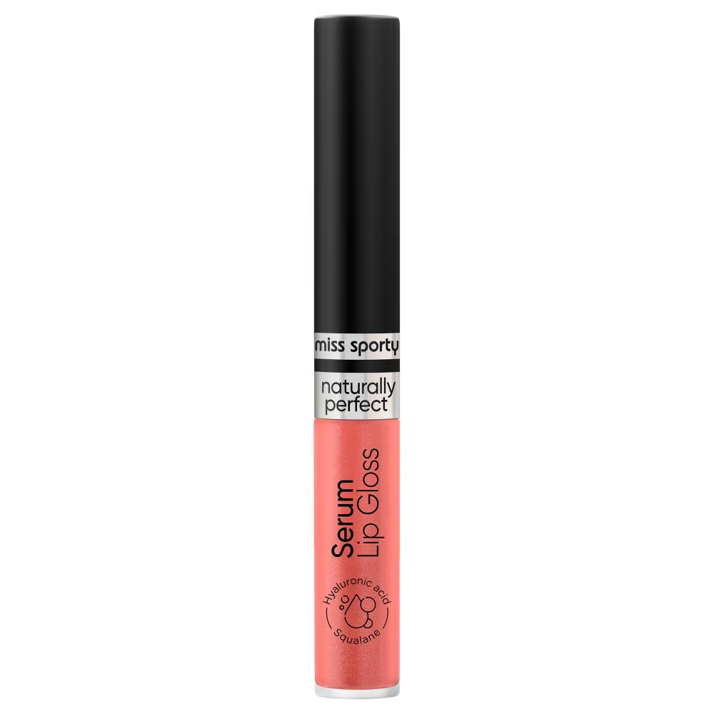 Gloss pentru buze Serum Naturally Perfect Peachy Pink 40, 2.3 ml, Miss Sporty