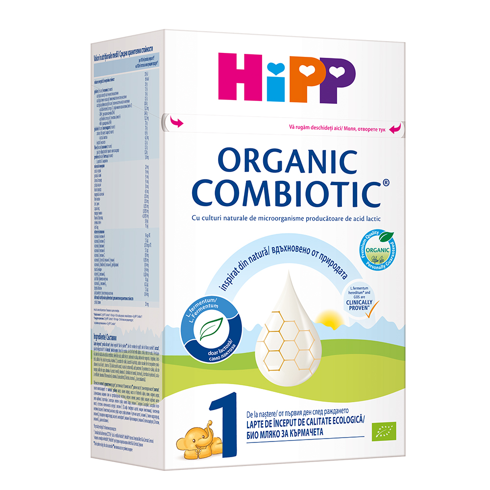 Formula lapte praf Bio 0 luni+ Organic Combiotic 1, 800g, Hipp