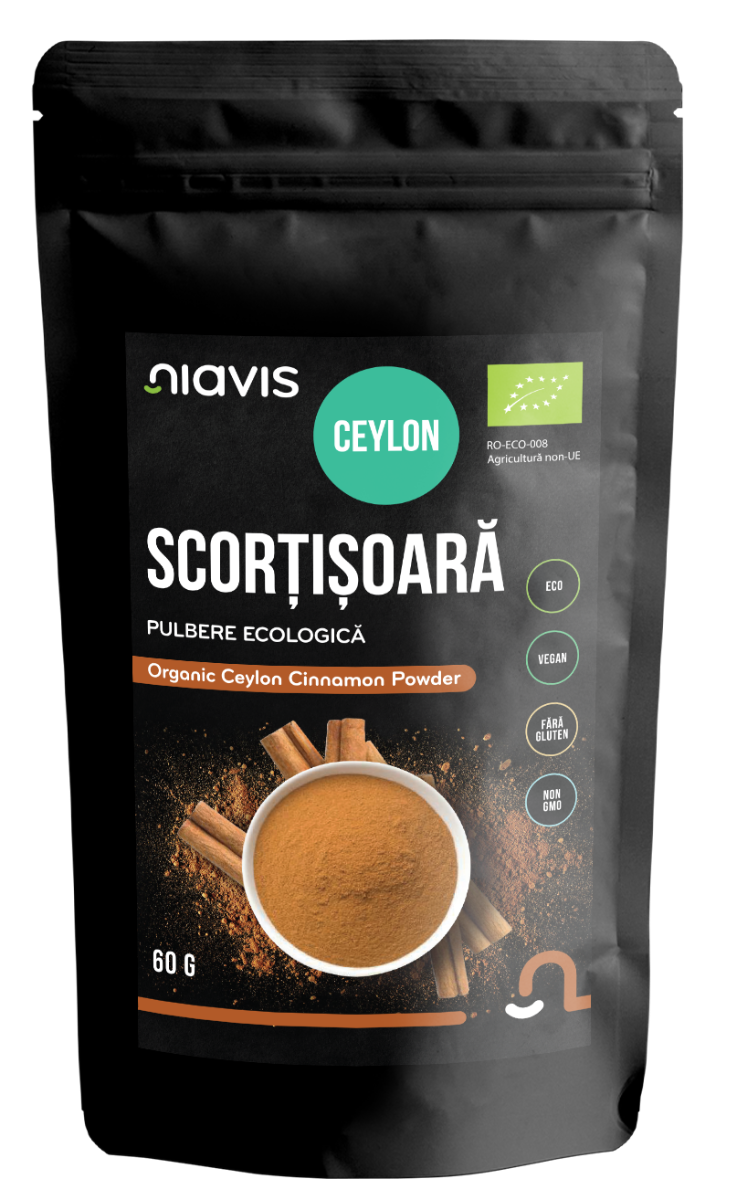 Scortisoara Ceylon Pulbere ecologica, 60g, Niavis