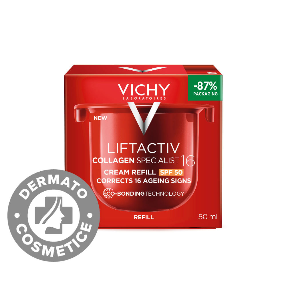 Rezerva crema antirid de zi Liftactiv Collagen Specialist 16 SPF 50, 50ml, Vichy