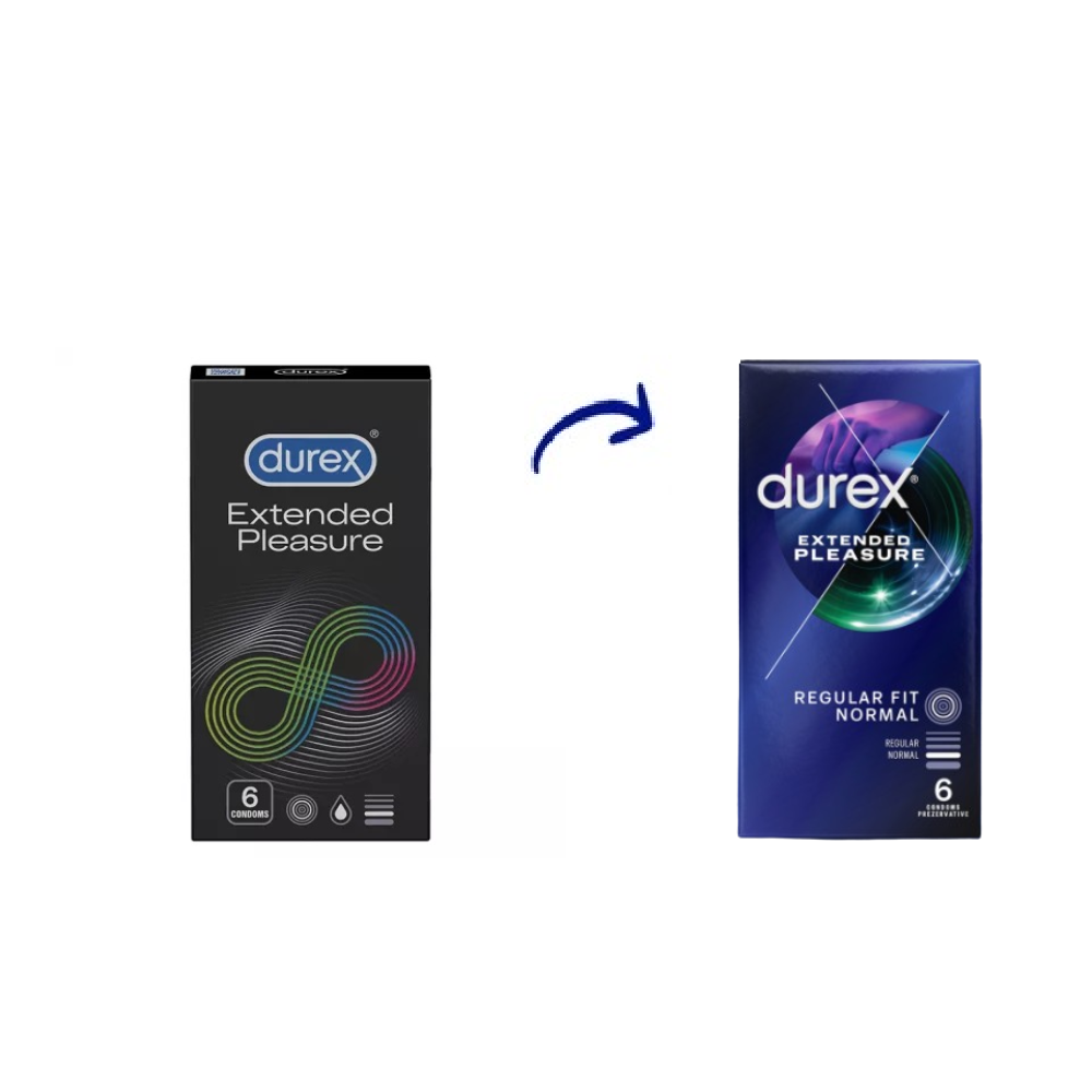 Prezervative Extended Pleasure, 6 bucati, Durex
