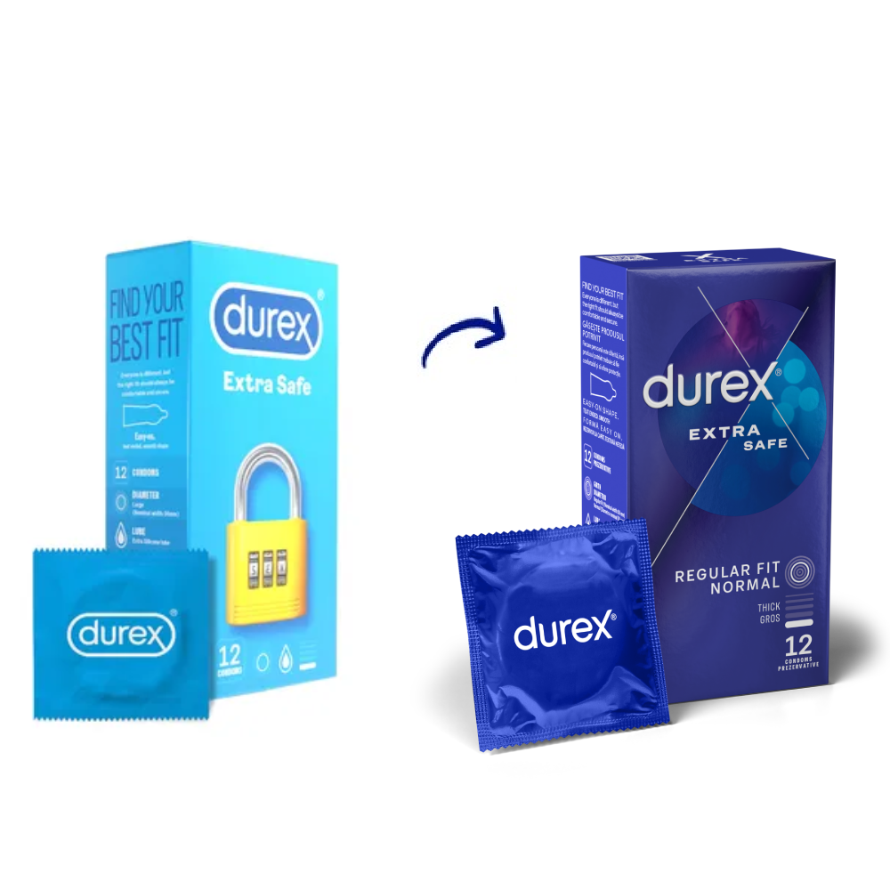 Prezervative Extra Safe, 12 bucati, Durex
