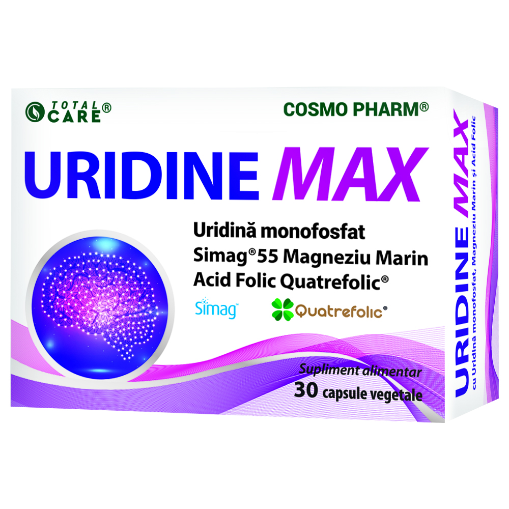 Uridine Max 250mg, 30 capsule vegetale, Cosmopharm