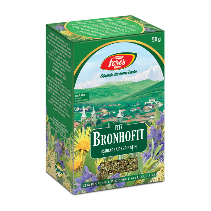 Ceai Bronhofit usurarea respiratiei, 50g, Fares