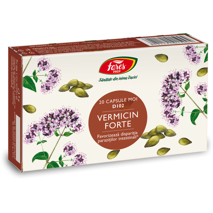 Vermicin Forte, 20 capsule moi, Fares