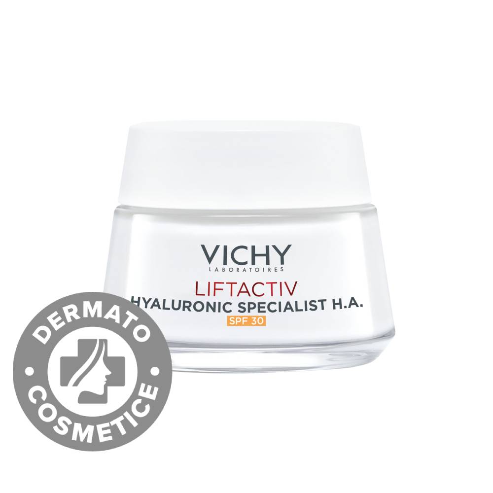 Crema de zi lifting si fermitate SPF 30 pentru toate tipurile de ten Liftactiv H.A., 50ml, Vichy