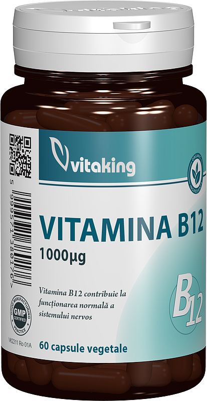 Vitamina B12 1000mcg, 60 capsule vegetale, Vitaking