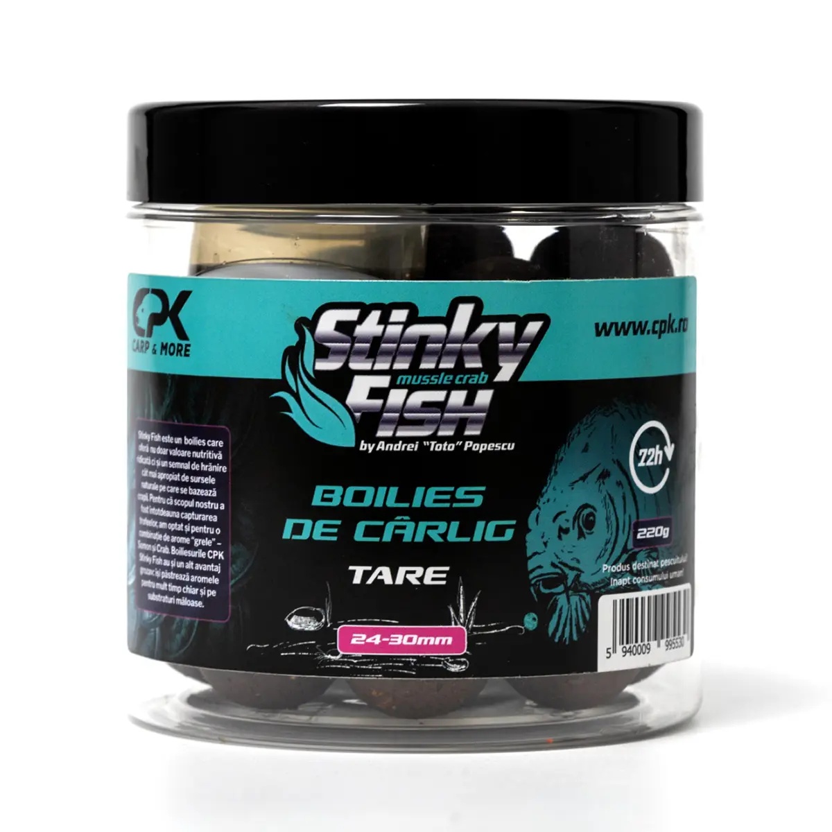 Boilies Tare de Carlig CPK Stinky Fish, 250g (Diametru pop-up: 14 & 16 & 20mm)