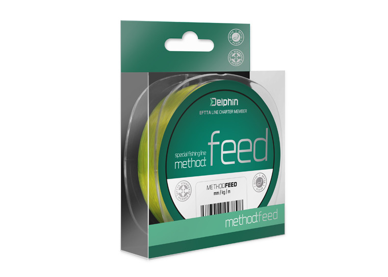 Fir Monofilament Delphin Method Feed, Galben, 1000m (Diametru fir: 0.28 mm)