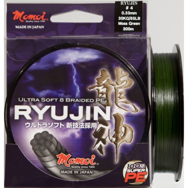 Fir textil Momoi PE Braided Ryujin, Moss Green, 130m (Diametru fir: 0.22 mm)