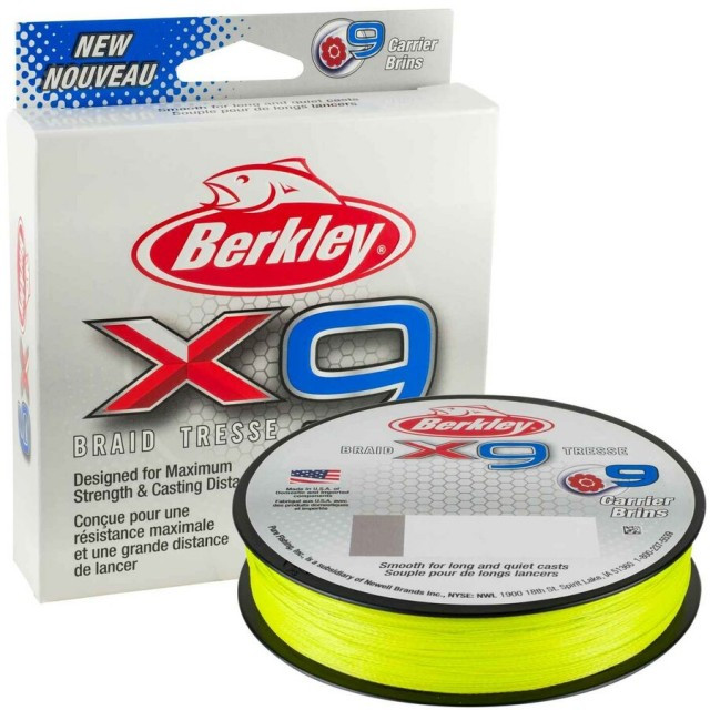 Fir textil X9 Low Vis galben fluo 150m Berkley (Diametru fir: 0.06 mm)