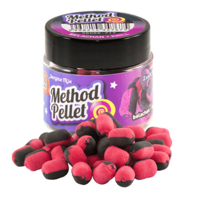 Pelete Carlig Flotante Bicolor Method Pellet Benzar (Aroma: Belachan - Krill)