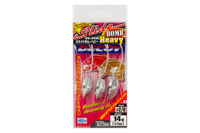 Carlige Decoy Jig Sv-45H Slide Bomb Heavy, Nr. 1 - 1/0 (Marime Carlige: Nr. 1, Greutate jig: 7 g)