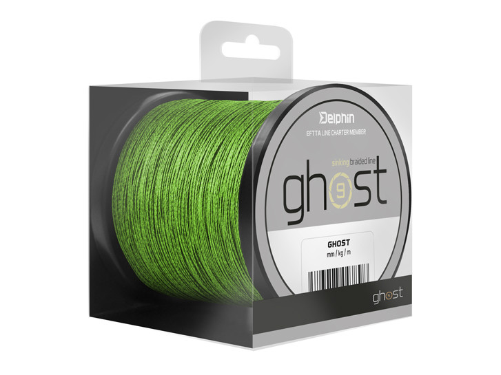 Fir Textil Delphin Ghost 8+1, Verde, 300m (Diametru fir: 0.18 mm)