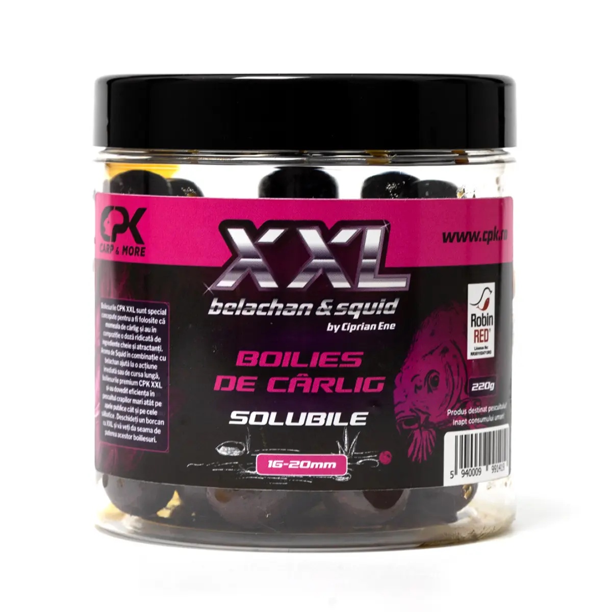 Boilies Solubil de Carlig CPK XXL, 250g (Diametru pop-up: 16 & 20mm)
