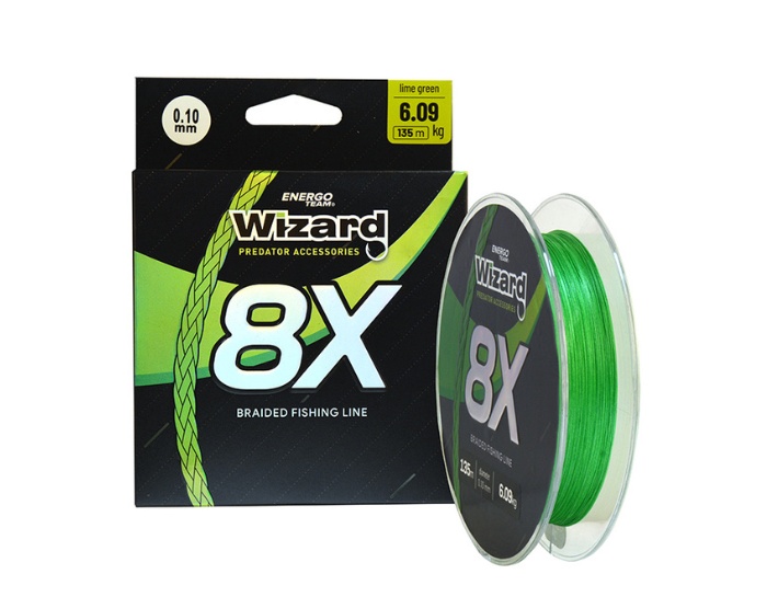 Fir textil Wizard 8X Lime Green, 135m (Diametru fir: 0.18 mm)