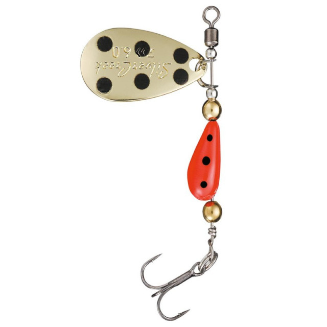 Lingurita Rotativa Daiwa, Gold Red Black, 4g