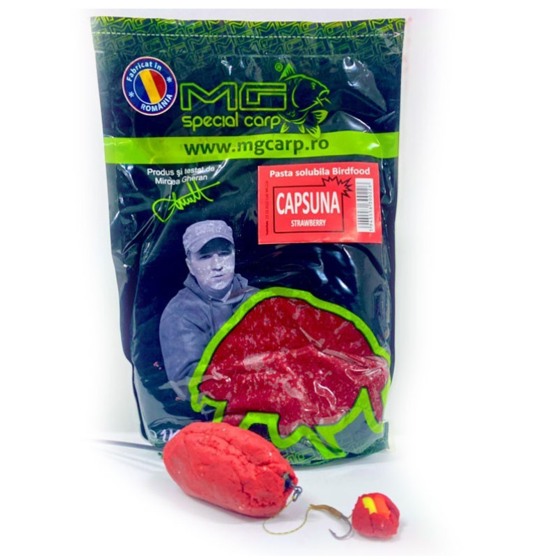 Pasta Solubila MG Carp Birdfood, 1kg (Aroma: Capsuna)