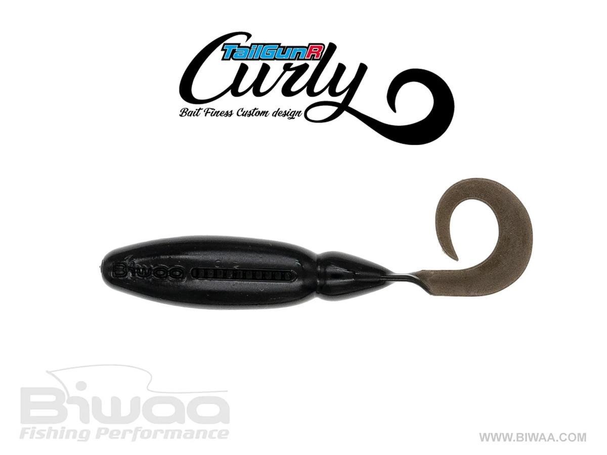 Shad Biwaa TailGunr Curly UV Black 6.3cm, 8buc/plic