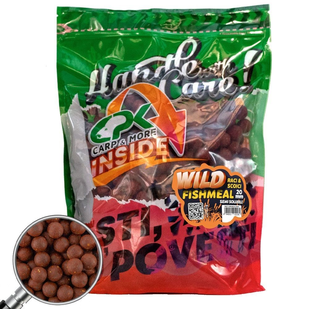 Boilies Semisolubil CPK Wild Carp, Raci & Scoici, 3kg (Diametru: 20 mm)