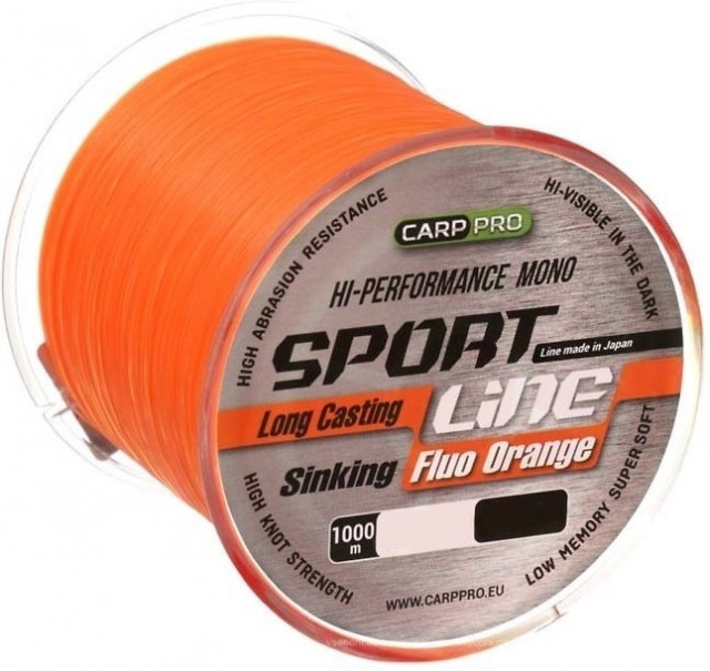 Fir Carp Pro Sport Line, Fluo Orange, 1000m (Diametru fir: 0.23 mm)