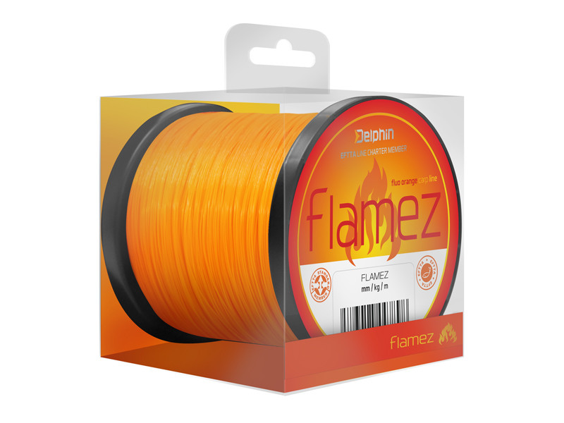 Fir Monofilament Delphin Flamez, Portocaliu, 600m (Diametru fir: 0.30 mm)