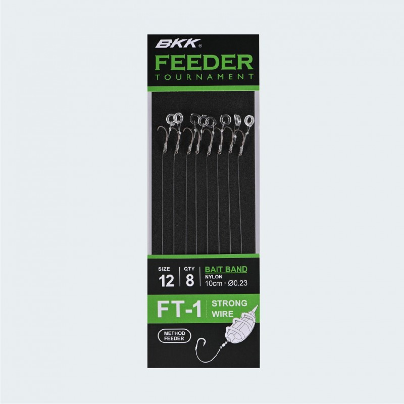 Riguri BKK FT-1 Feeder Method Bait Band, 8buc (Marime Carlige: Nr. 12)