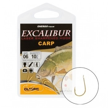 Carlige Excalibur Carp Classic Gold diverse marimi (Marime Carlige: Nr. 8)