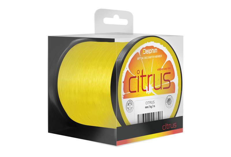 Fir Monofilament Delphin Citrus, Galben, 1200m (Diametru fir: 0.35 mm)