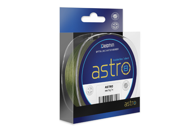 Fir Textil Delphin ASTRO 8, Green, 130m (Diametru fir: 0.08 mm)
